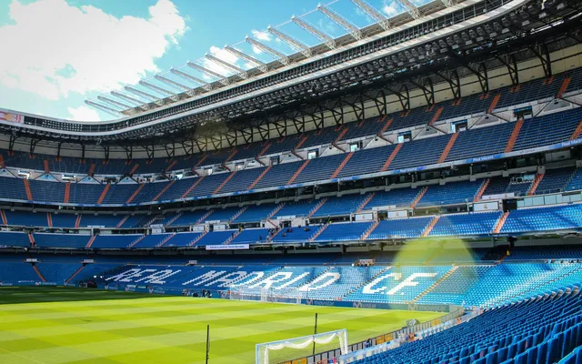 Inside the Santiago Bernabéu.