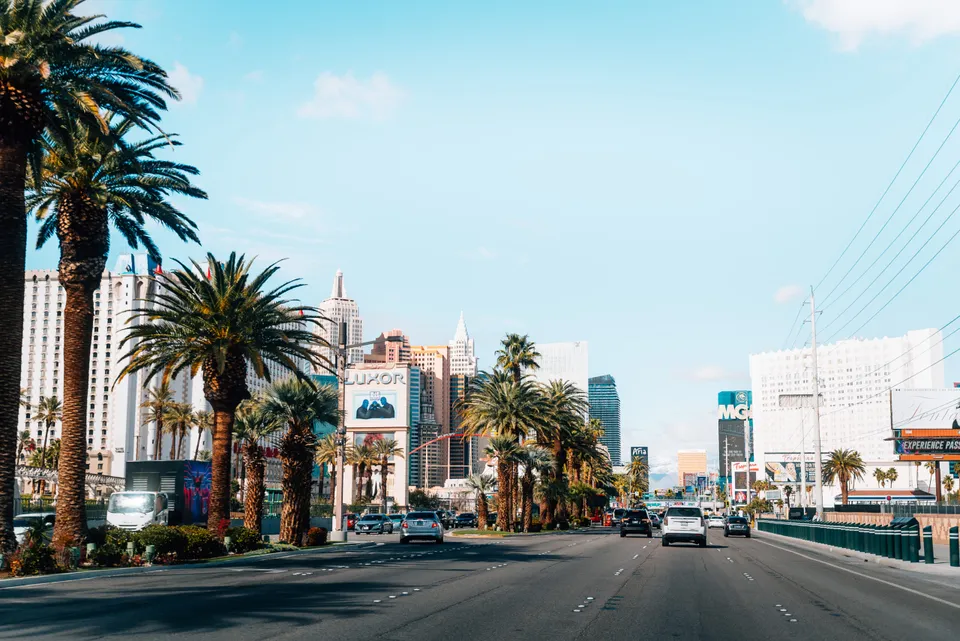 The Las Vegas strip.