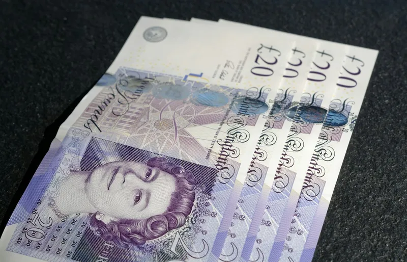 British twenty pound notes