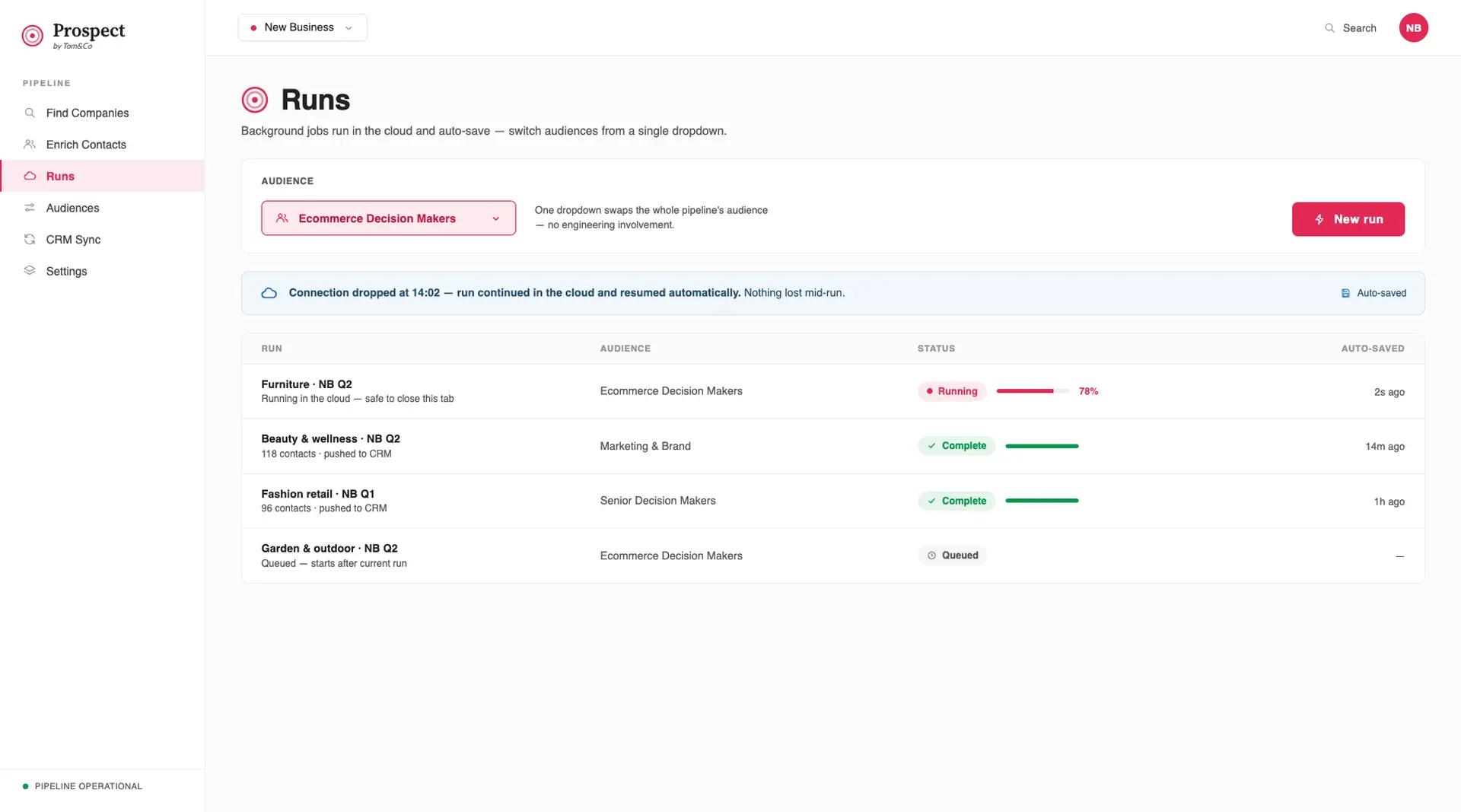 Resilient Cloud Pipeline & Self-Serve UI