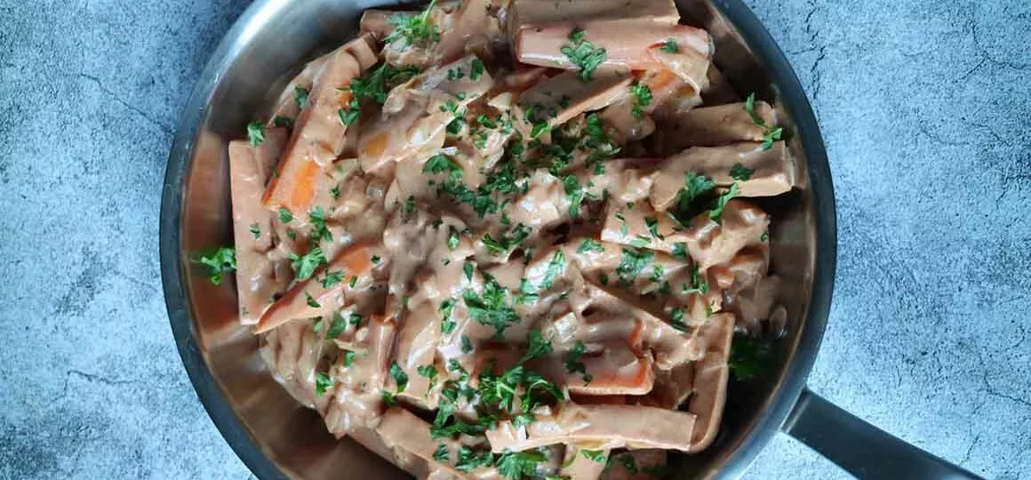 Snabb och nyttig korvstroganoff