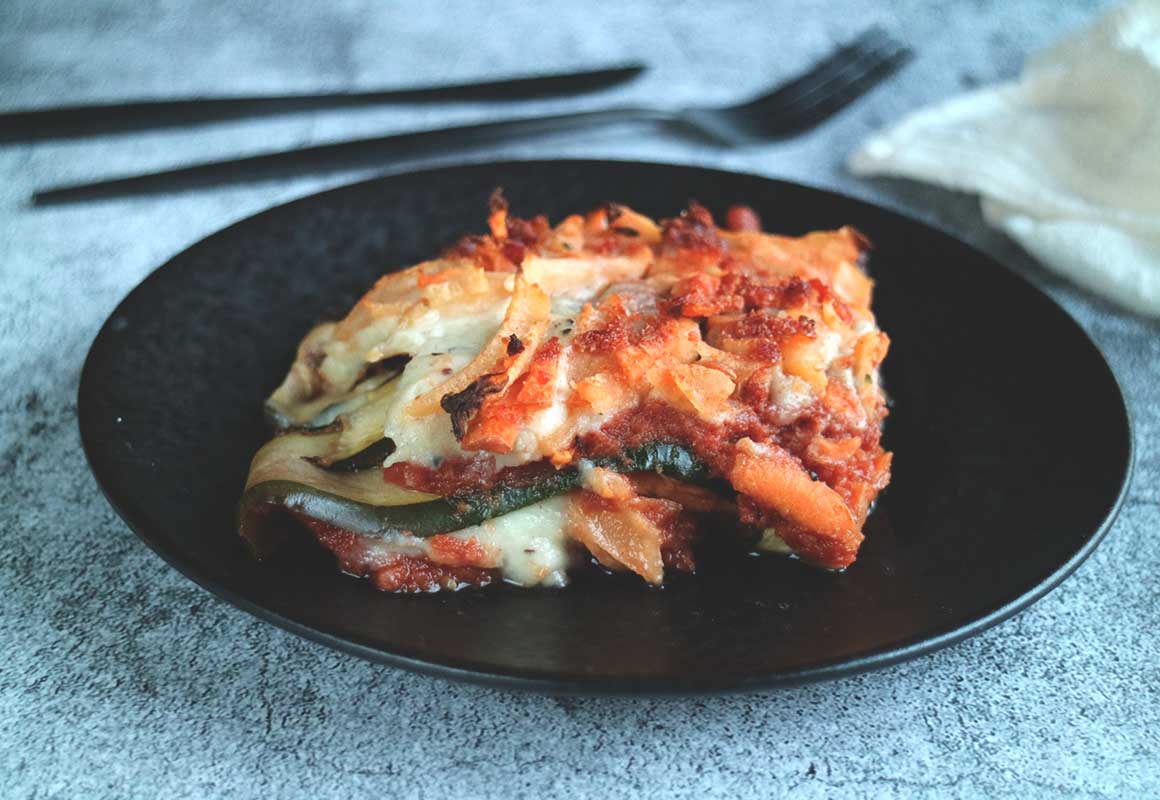 Vegansk lasagne med zucchini