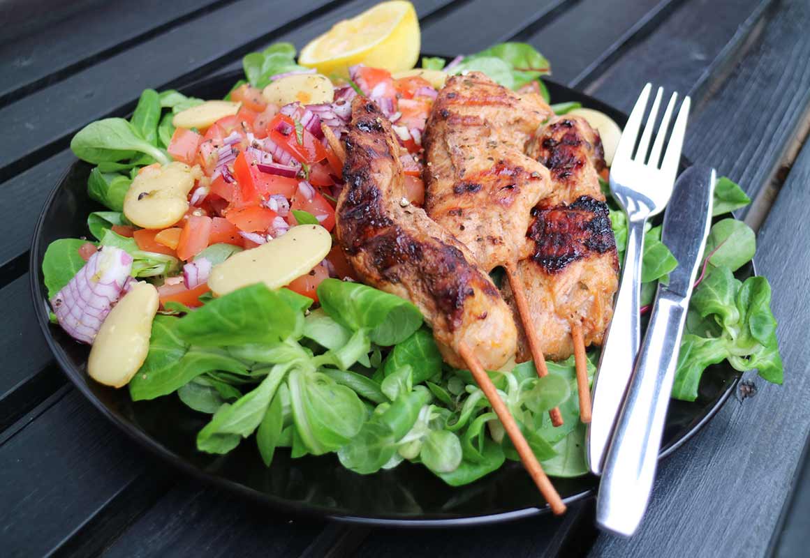 Grillad kyckling med hemgjord tomatsalsa
