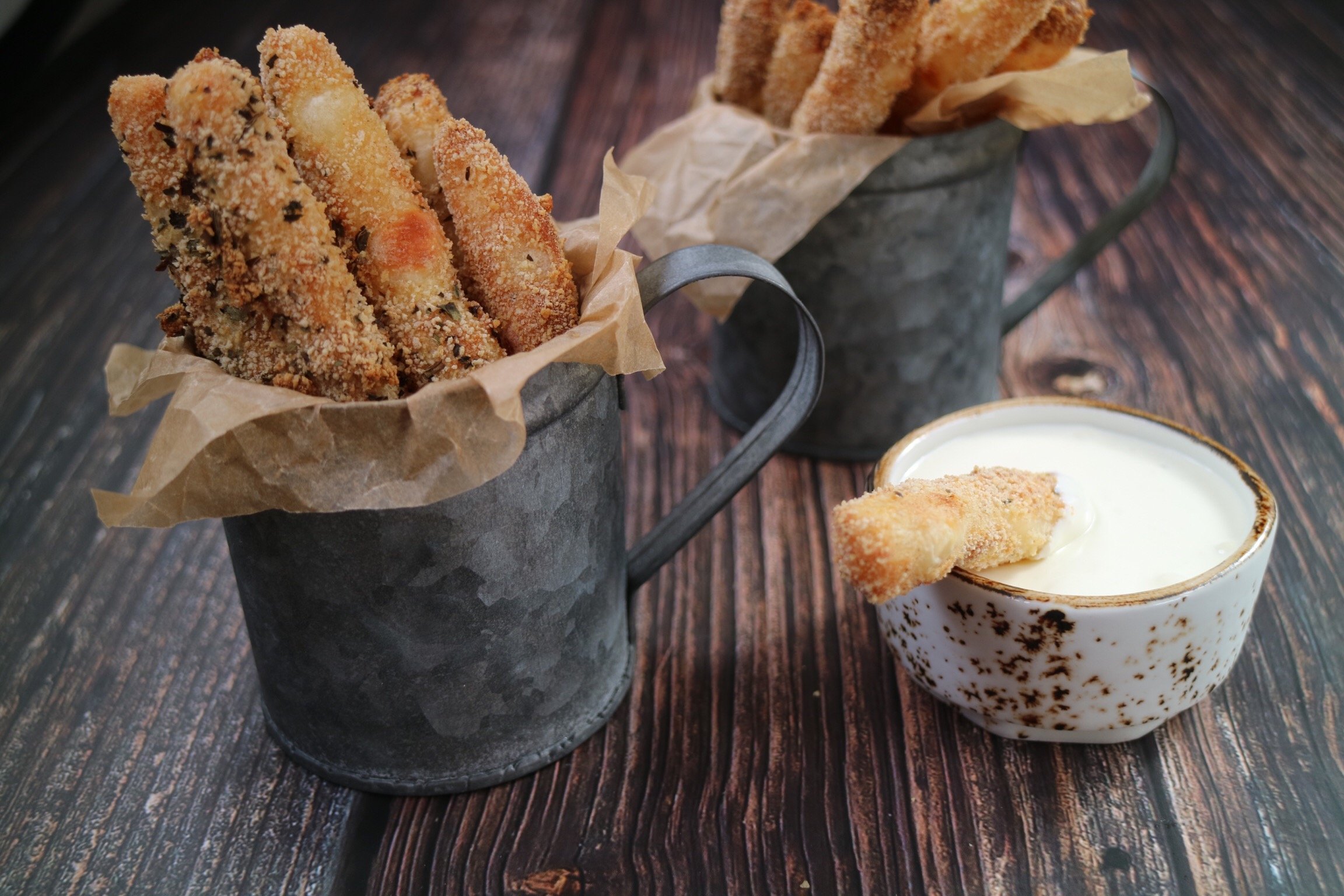 Bakte halloumi fries