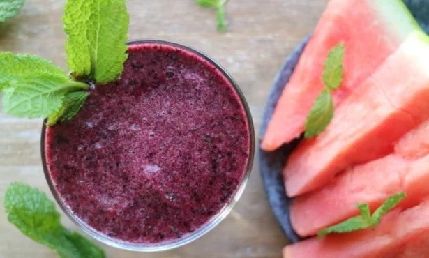 Sommarsmoothie - Blåbär och vattenmelon