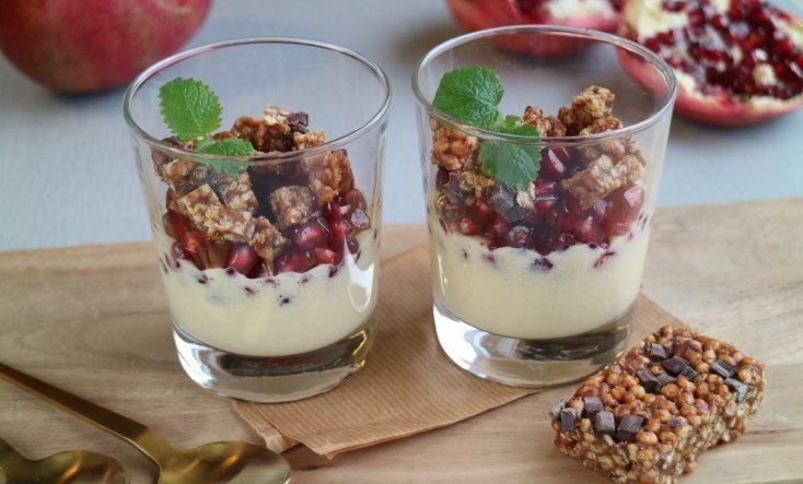 Vaniljkräm med granatäpple