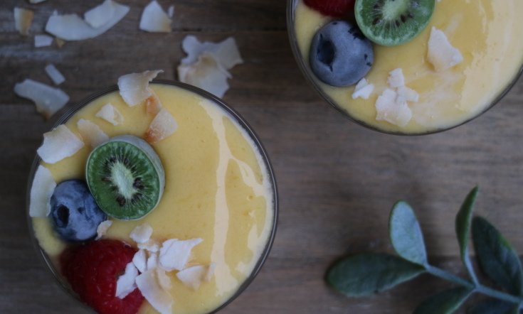 Mango og kokos smoothie