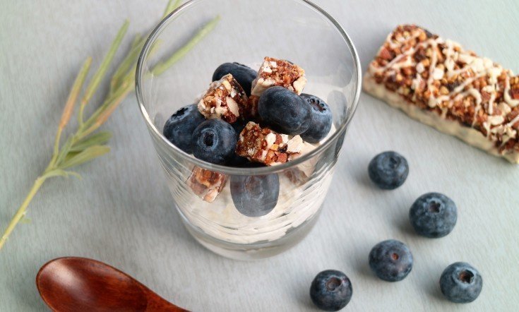 Vanilje cottage cheese med Yoghurt and Blueberry