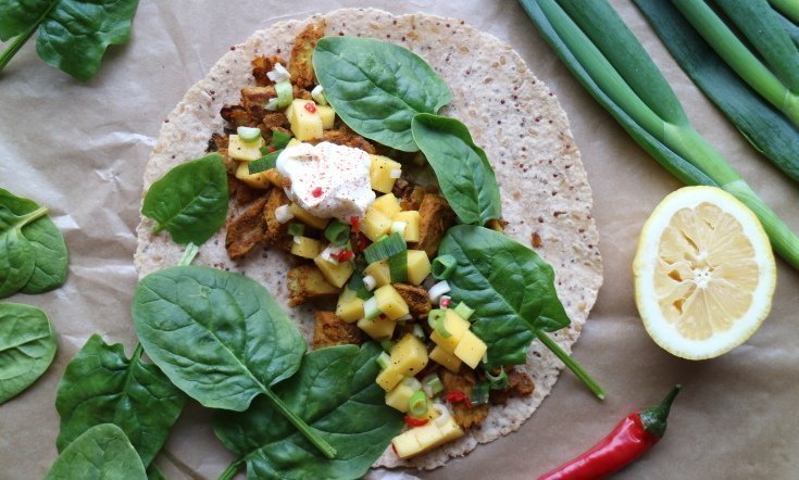 Sunn vegetarmiddag: Tacowrap