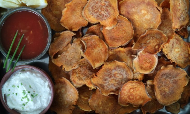 Nyttigare snack: Sötpotatischips
