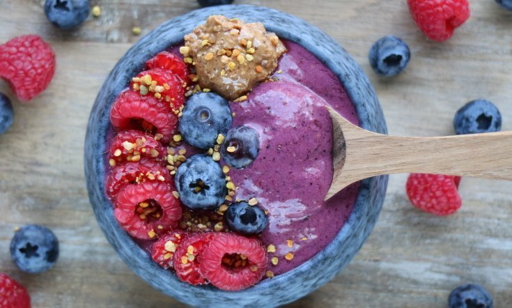 Nyttiga smoothies med kvarg: Blueberry & Almond
