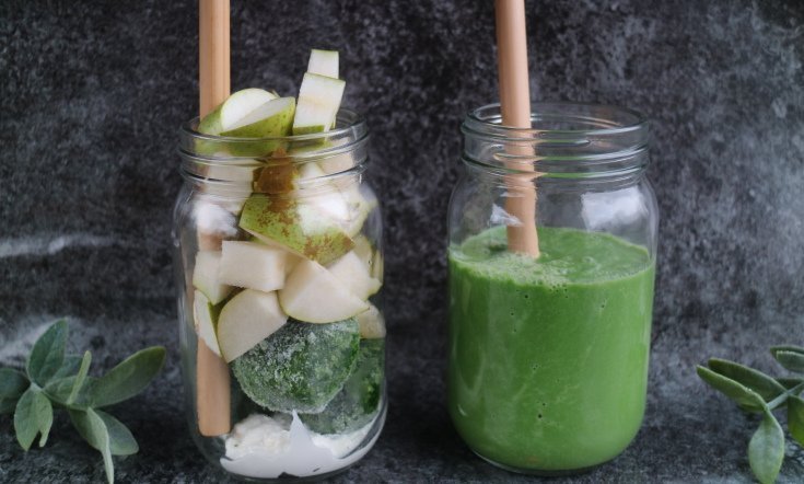 Green ginger smoothie med gresk yoghurt