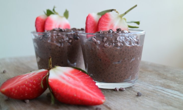 Nyttig chiapudding med choklad