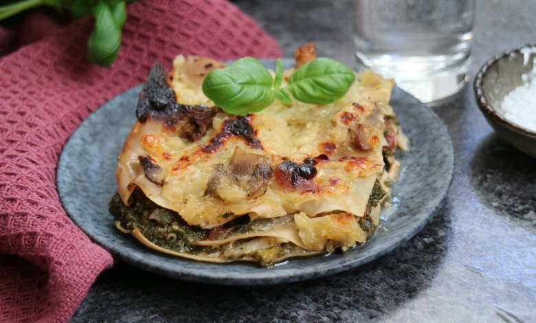 Vegetarisk lasagne med spenat