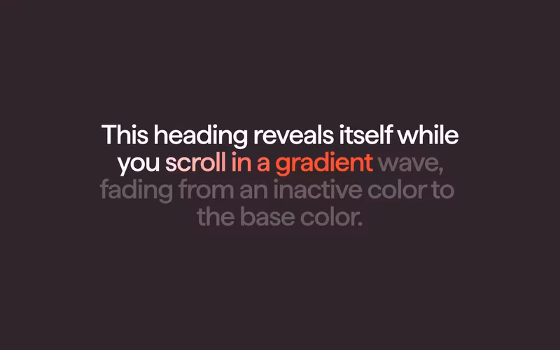 Vorschau: Gradient Wave Text on Scroll