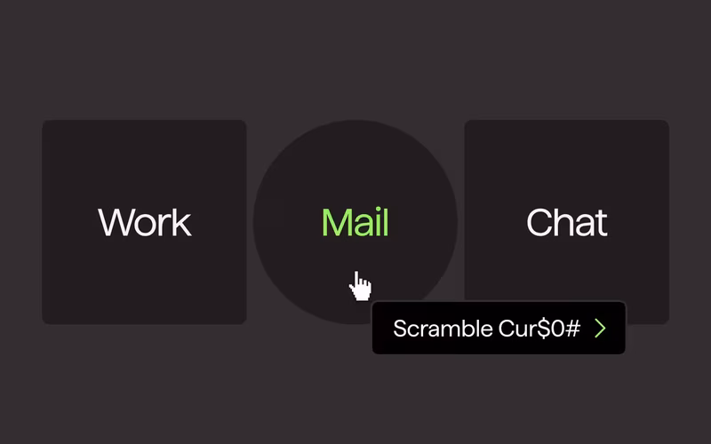 Vorschau: Scramble Text Cursor