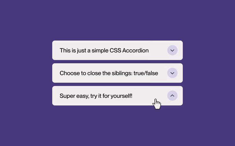 Vorschau: Accordion CSS Animation