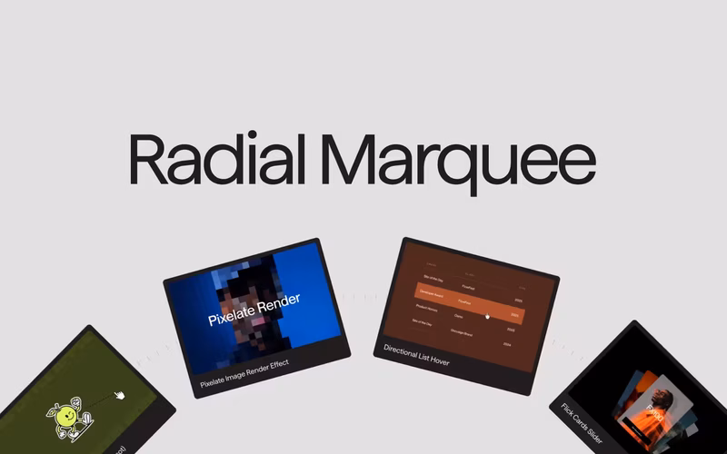Vorschau: Radial Cards Marquee (CSS)