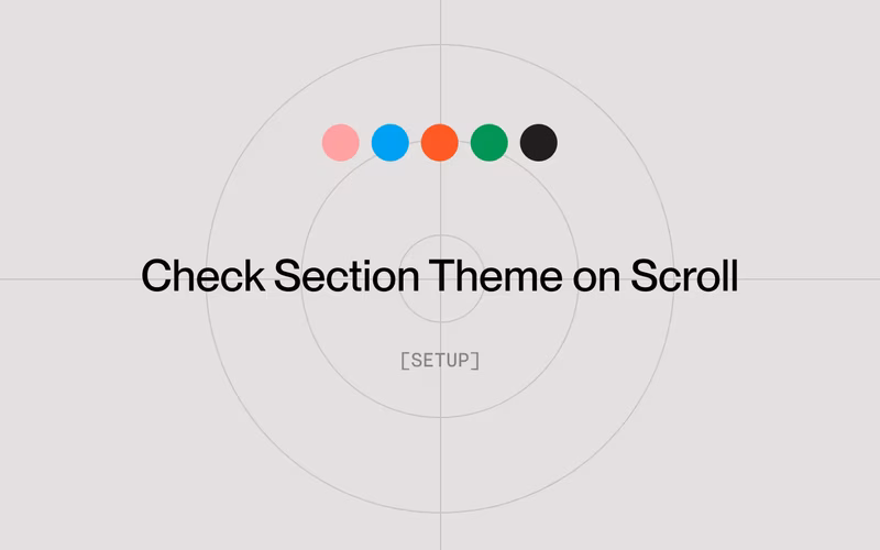 Vorschau: Check Section Theme on Scroll