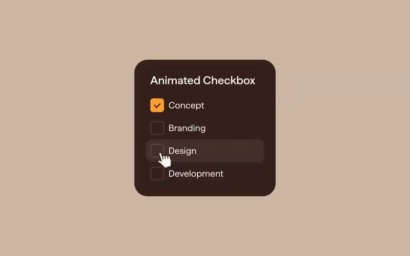 Vorschau: Animated Checkbox (CSS)