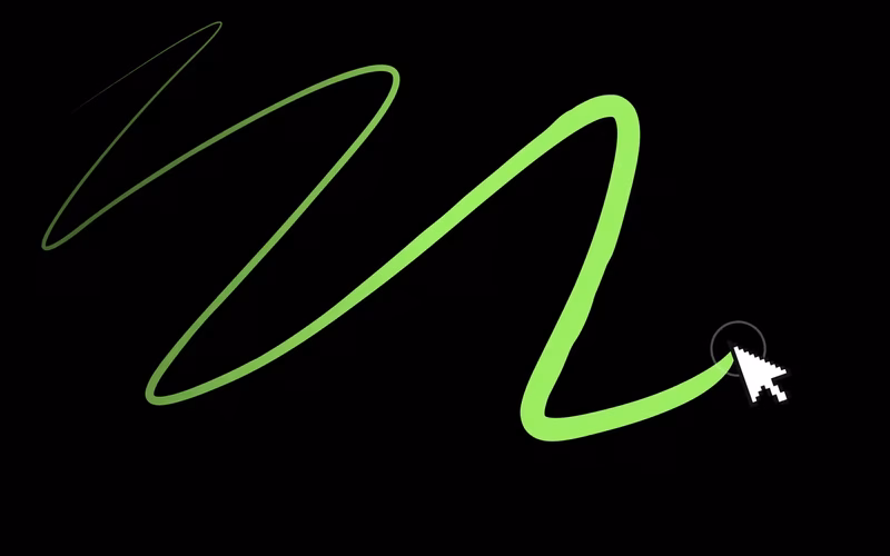 Vorschau: Draw Path Cursor Effect