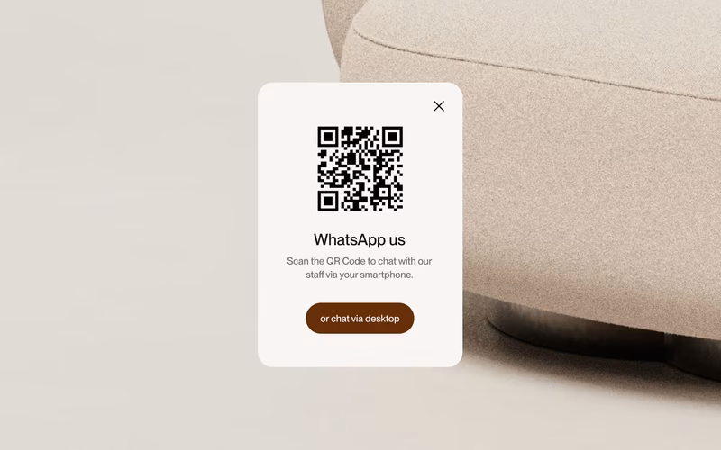 Vorschau: WhatsApp Modal (Generate QR Code)