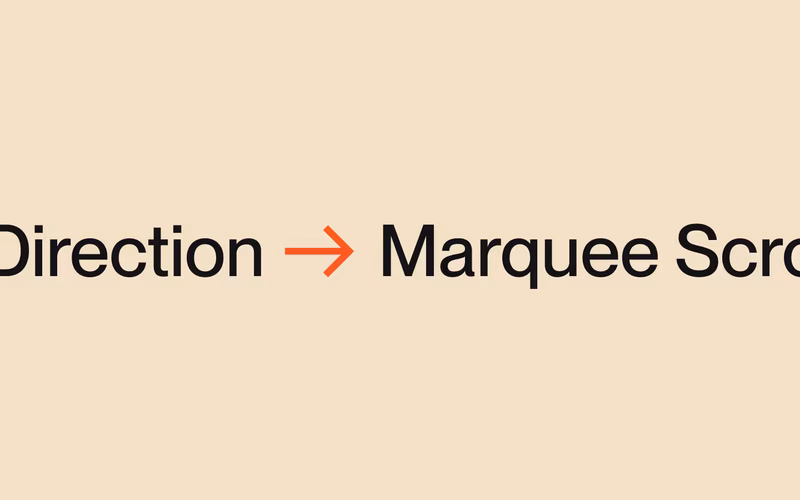 Vorschau: Marquee with Scroll Direction
