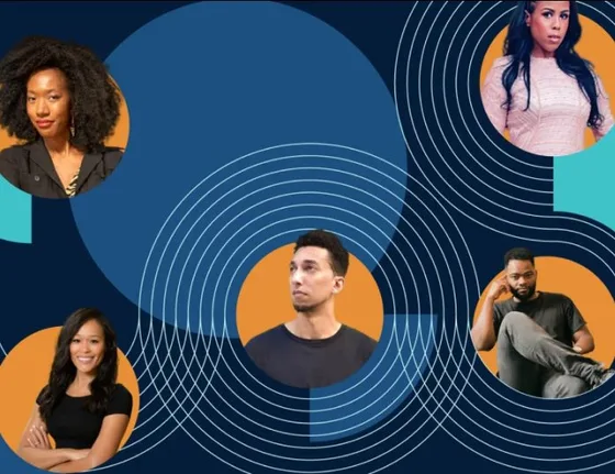 Promotional graphic featuring headshots of five Black founders and investors
