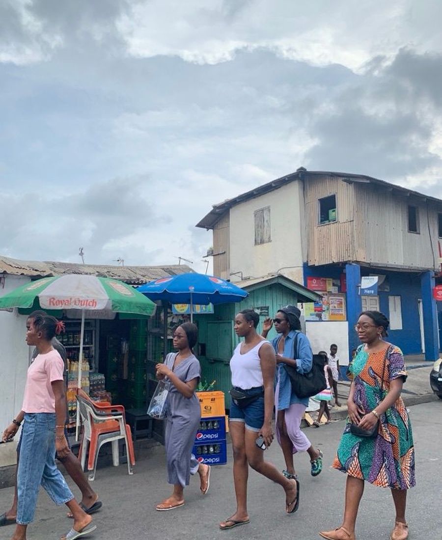 Everyday street life near Jamestown, Accra