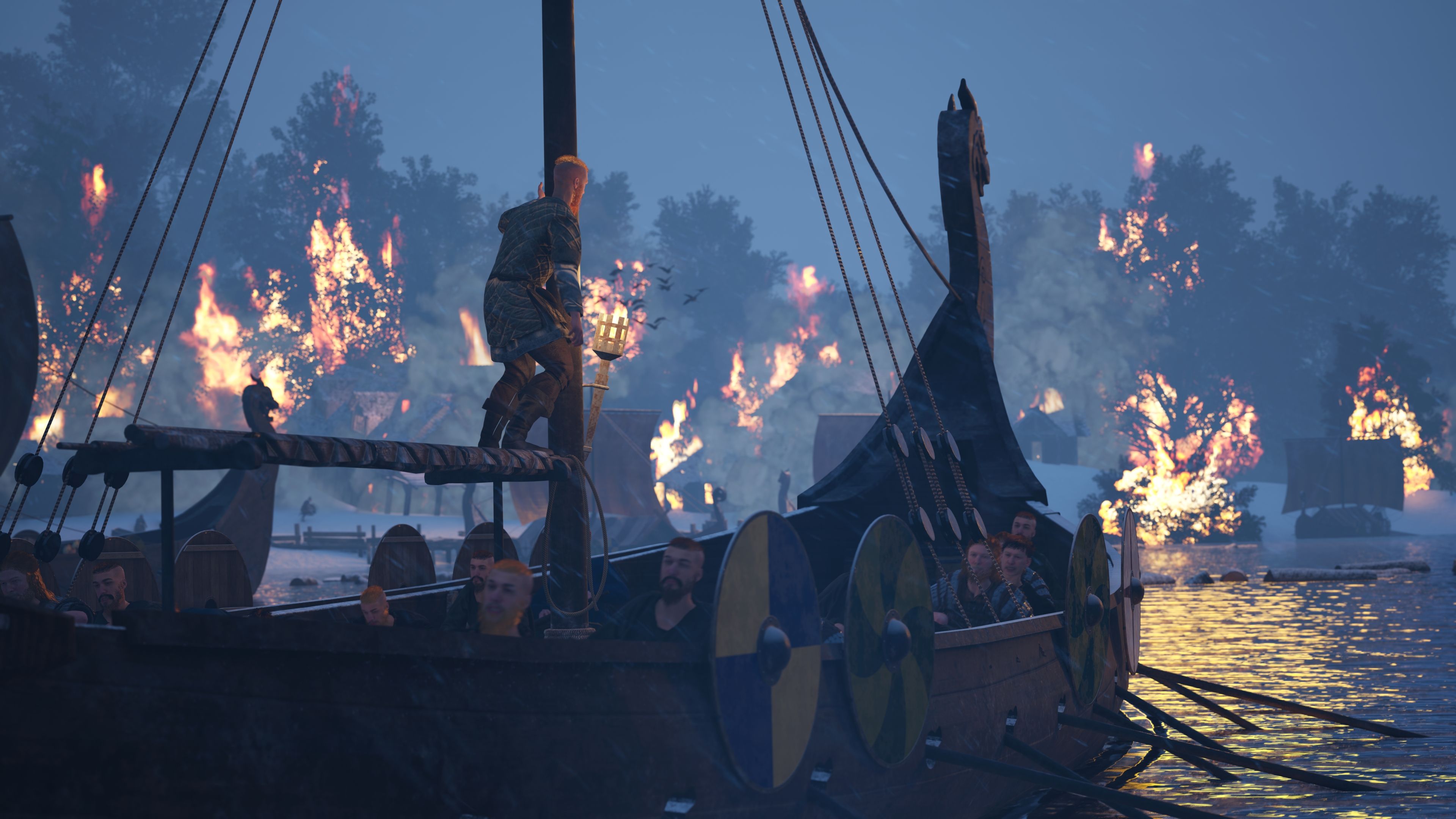 Les drakkars vikings en flammes sur la Seine, reconstitués en trois dimensions
