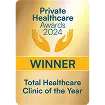 Private Healthcare Awards 2024 winner badge: Total Healthcare Clinic of the Year