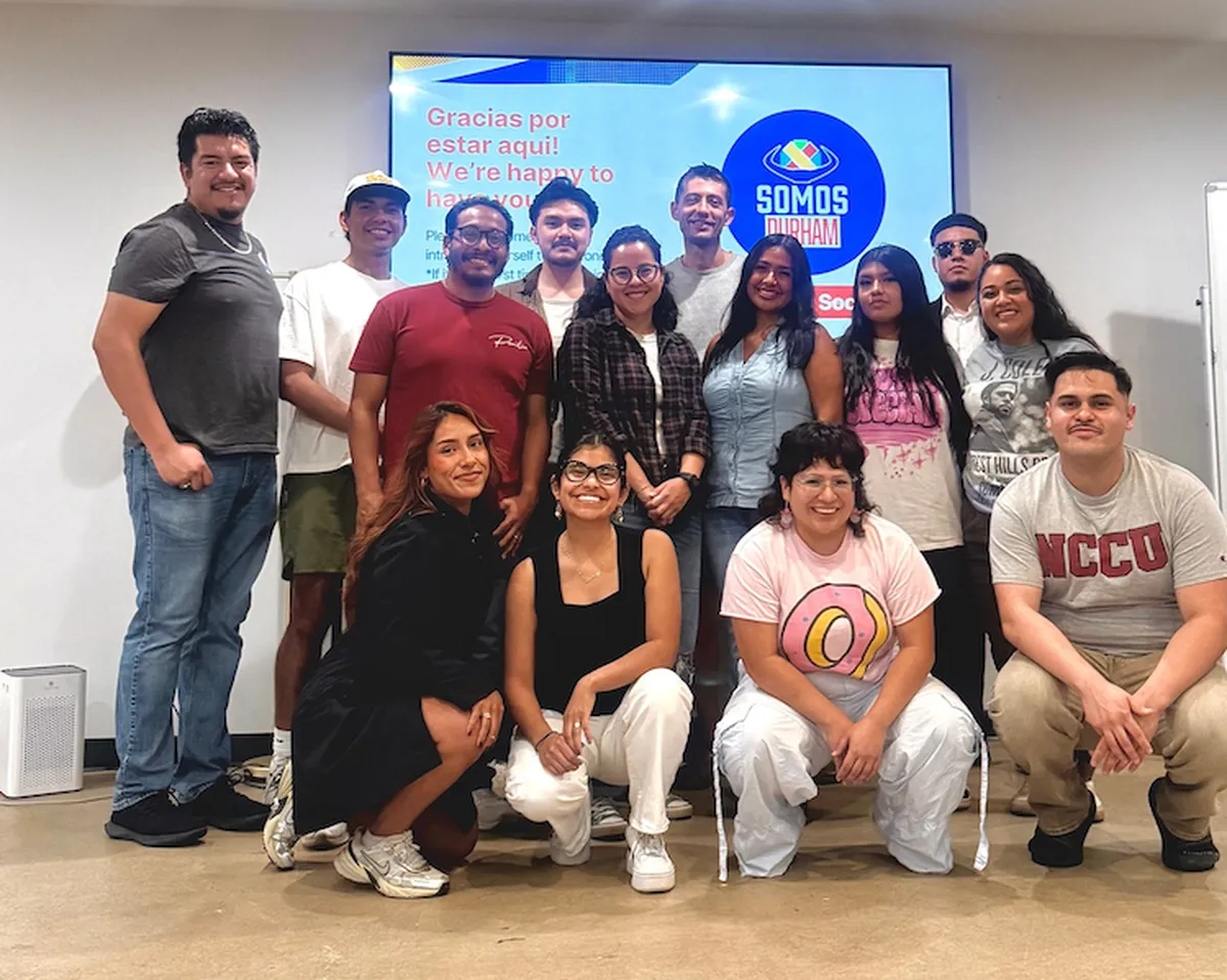 Somos Durham members at a community gathering