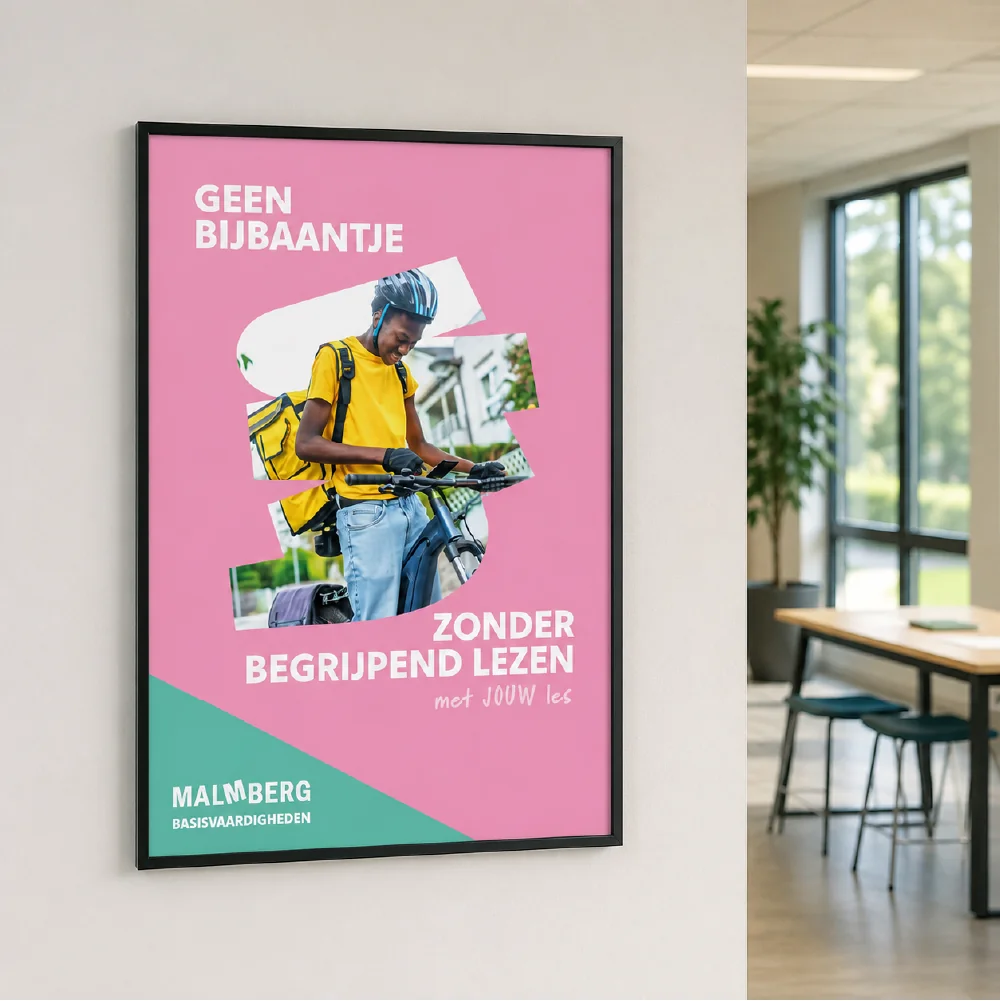 Poster voor de Malmberg-campagne Basisvaardigheden