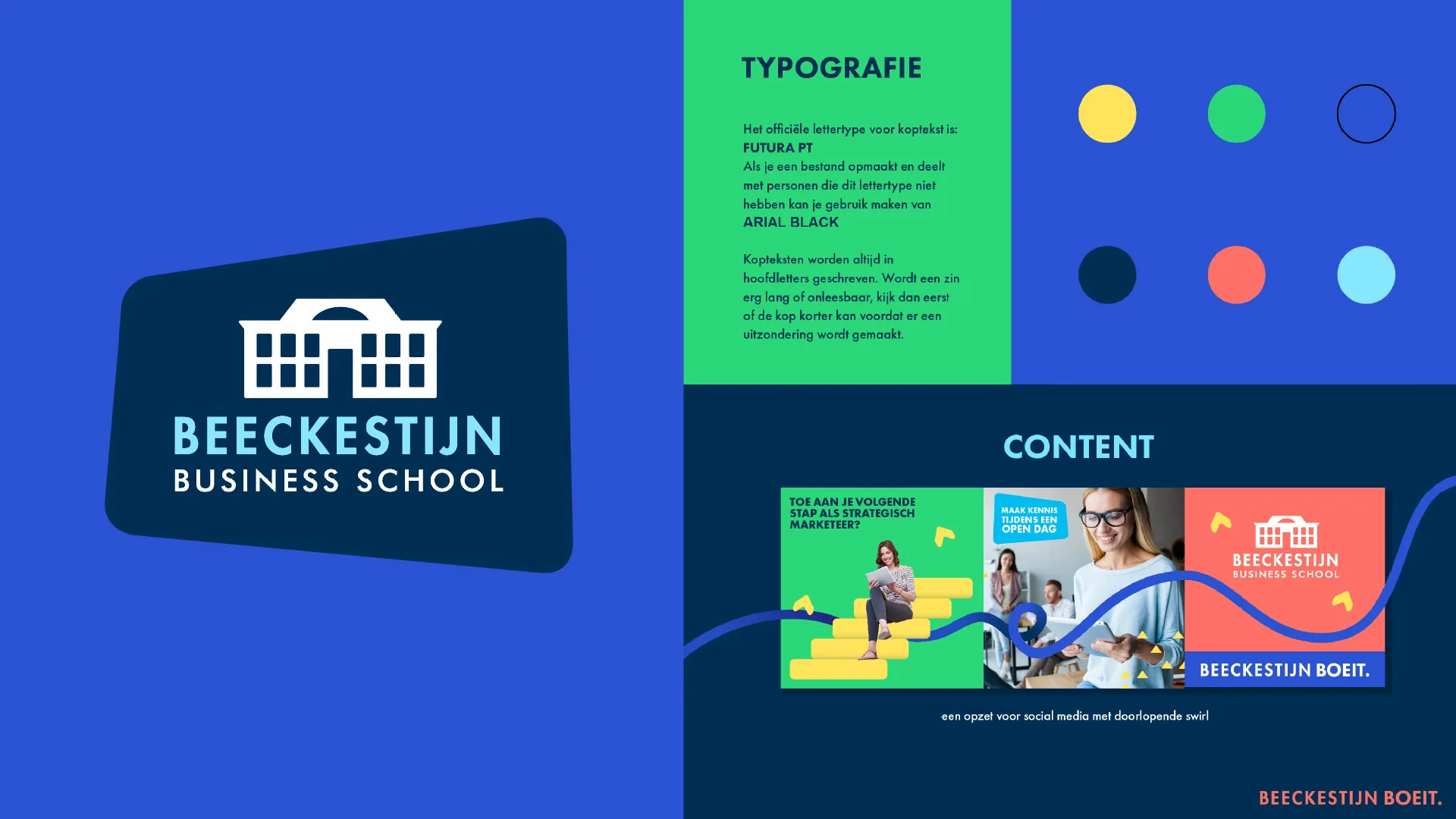Huisstijlsheet ontworpen voor Beeckestijn