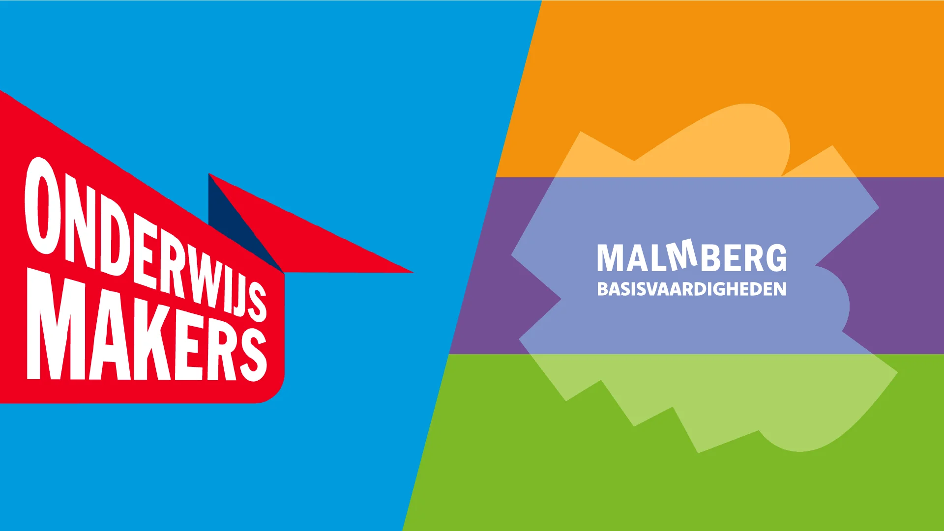 Logo en kleurpalet voor de Malmberg-campagne Basisvaardigheden en Onderwijsmakers