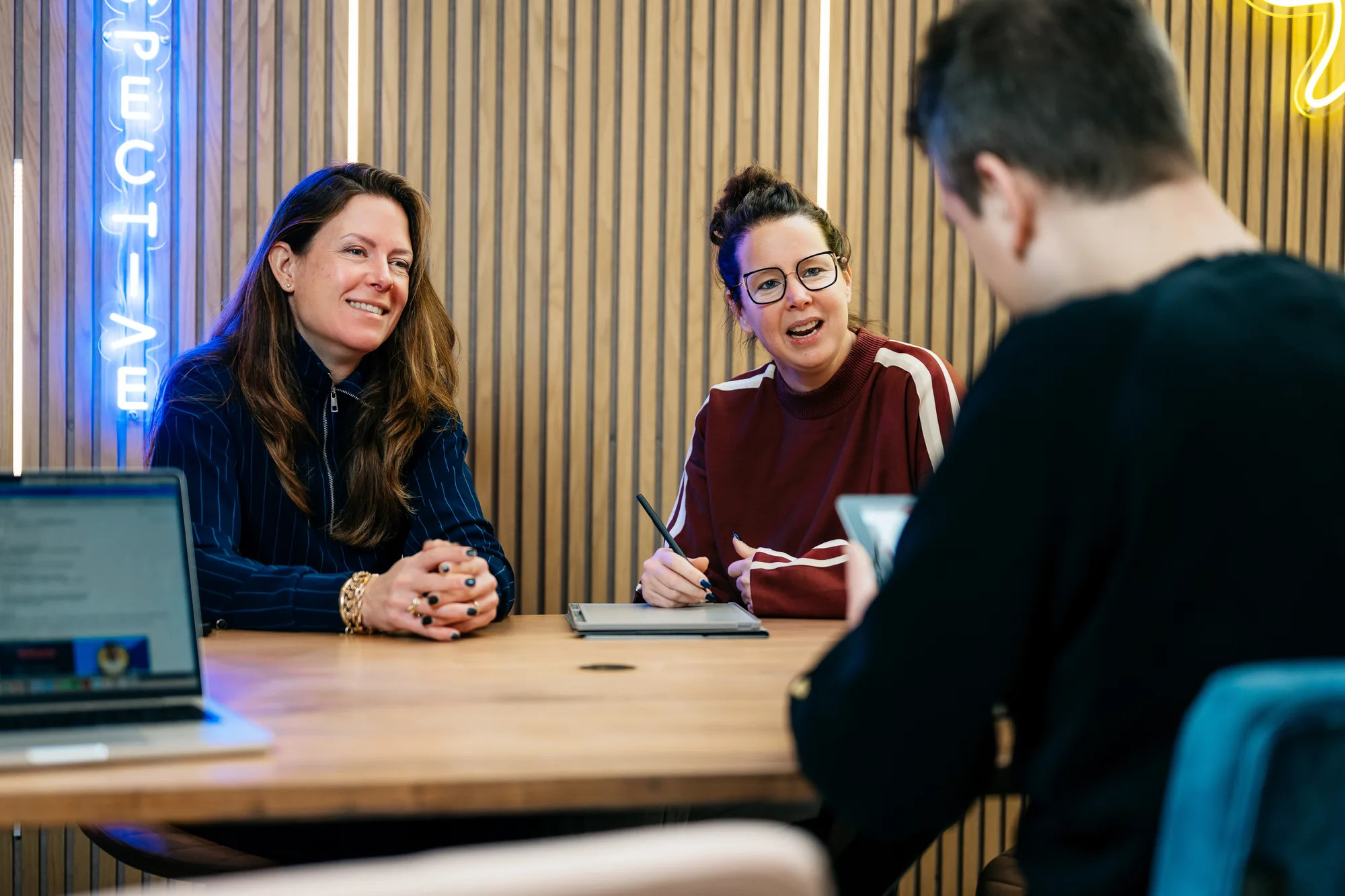 Overleg met het team van Milkshake marketing