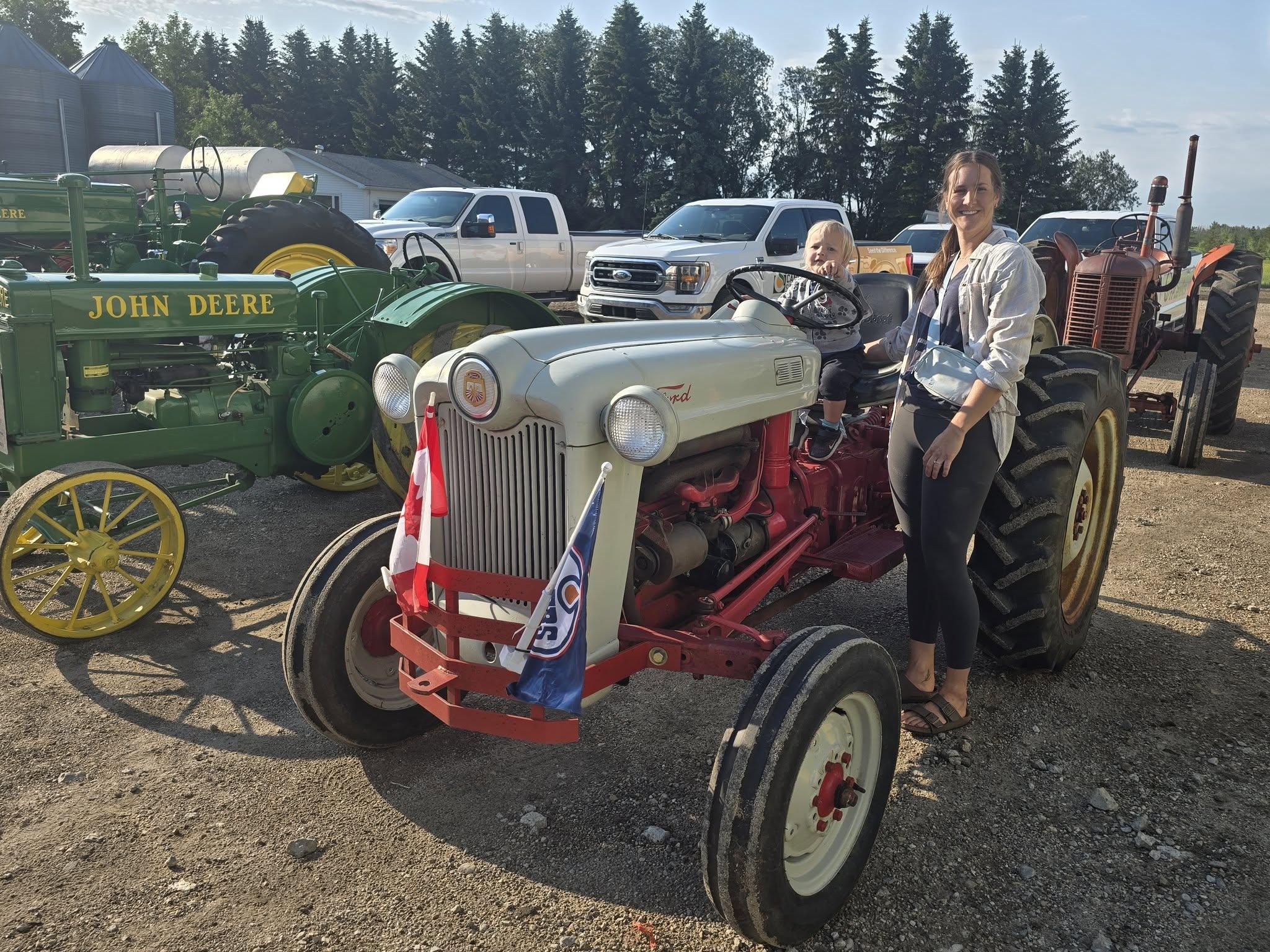 Restored antique tractors brought in for the showcase