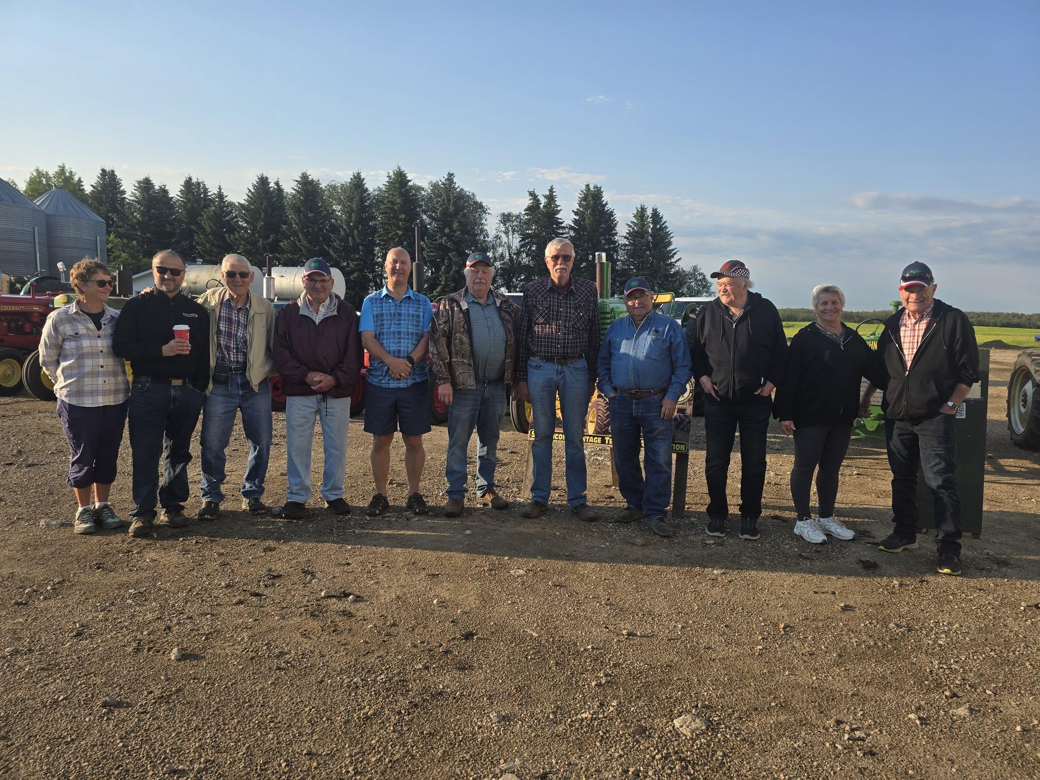 Guests gathered for a photo in the morning light