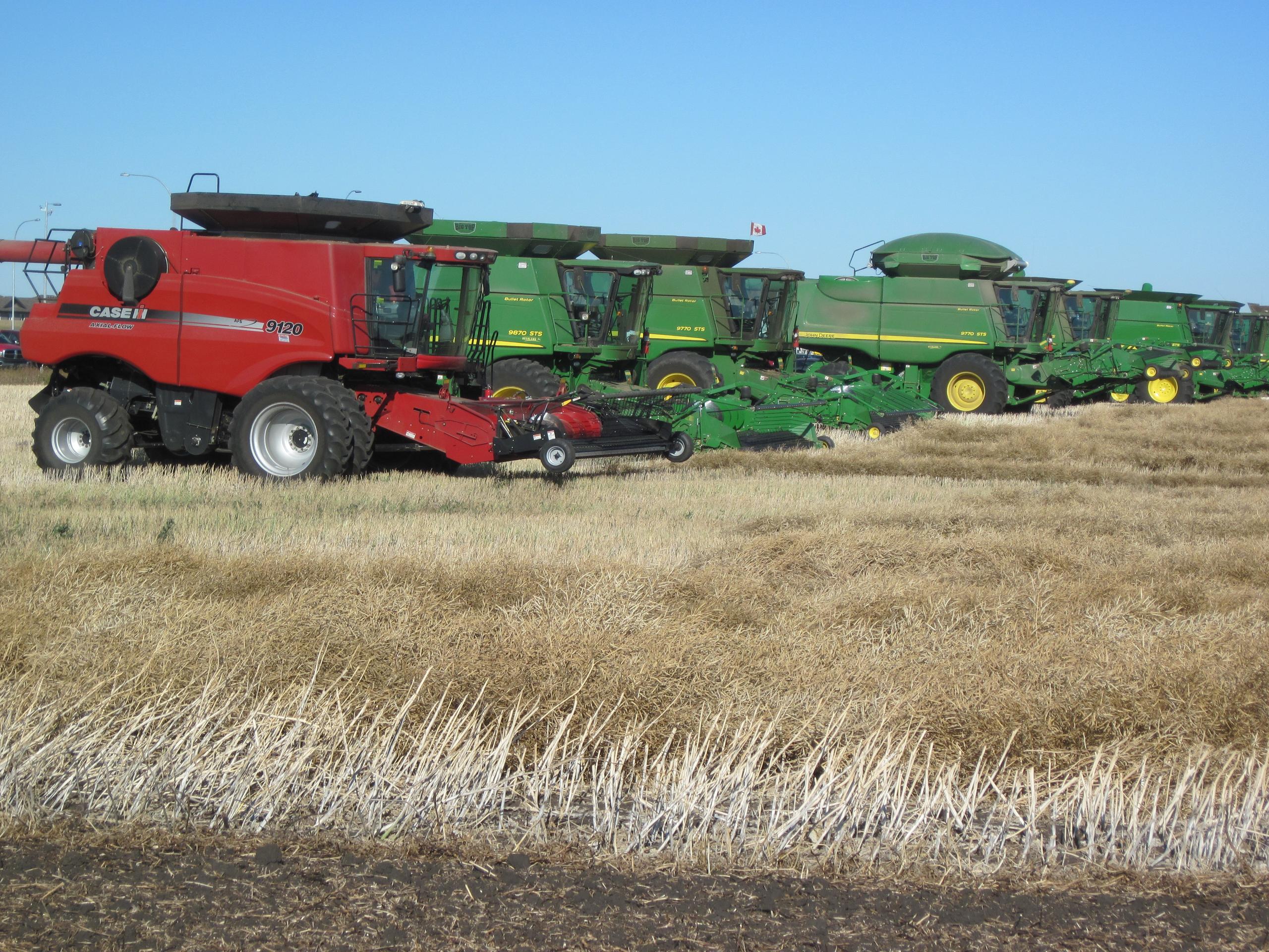 The harvest fleet lined up