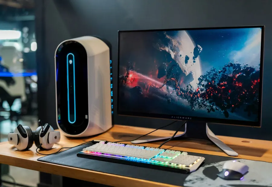 Desk Setup mit feiner Ambient-Beleuchtung