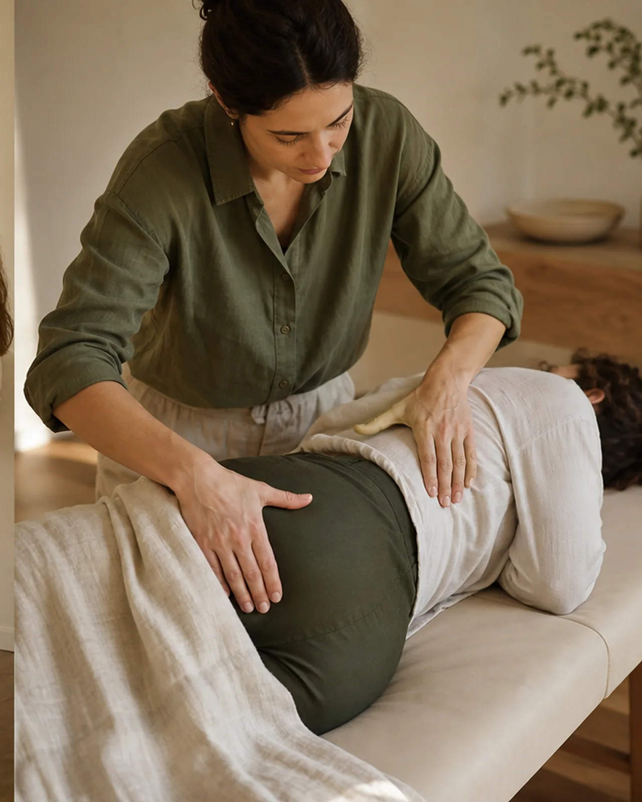 Osteopathische Behandlung mit den Händen
