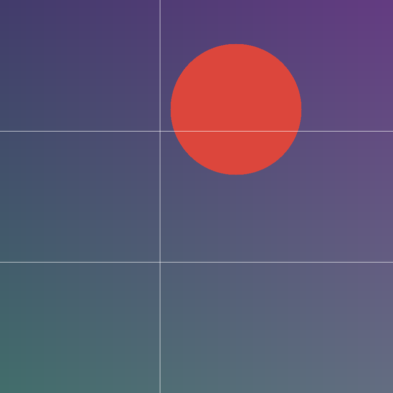 Off-centre subject, for focal point demonstration