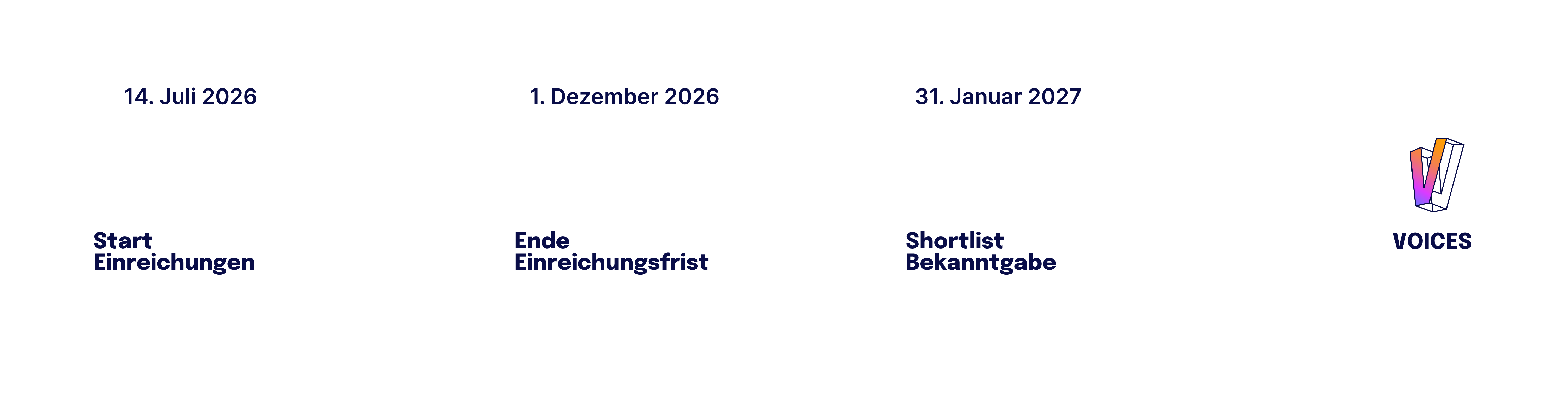 Timeline VOICES Award 2027
