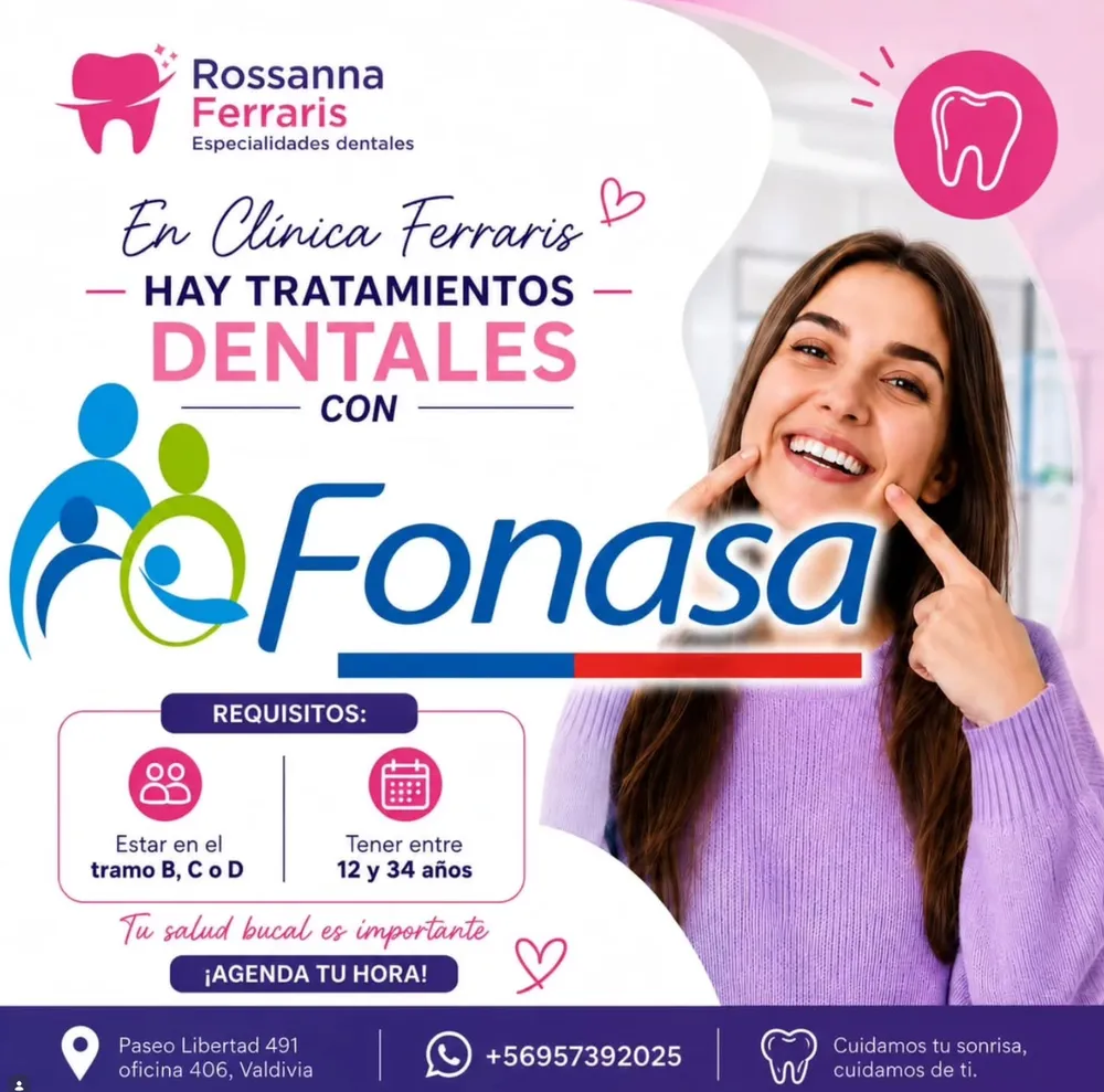 Atención dental con Fonasa en Clínica Ferraris