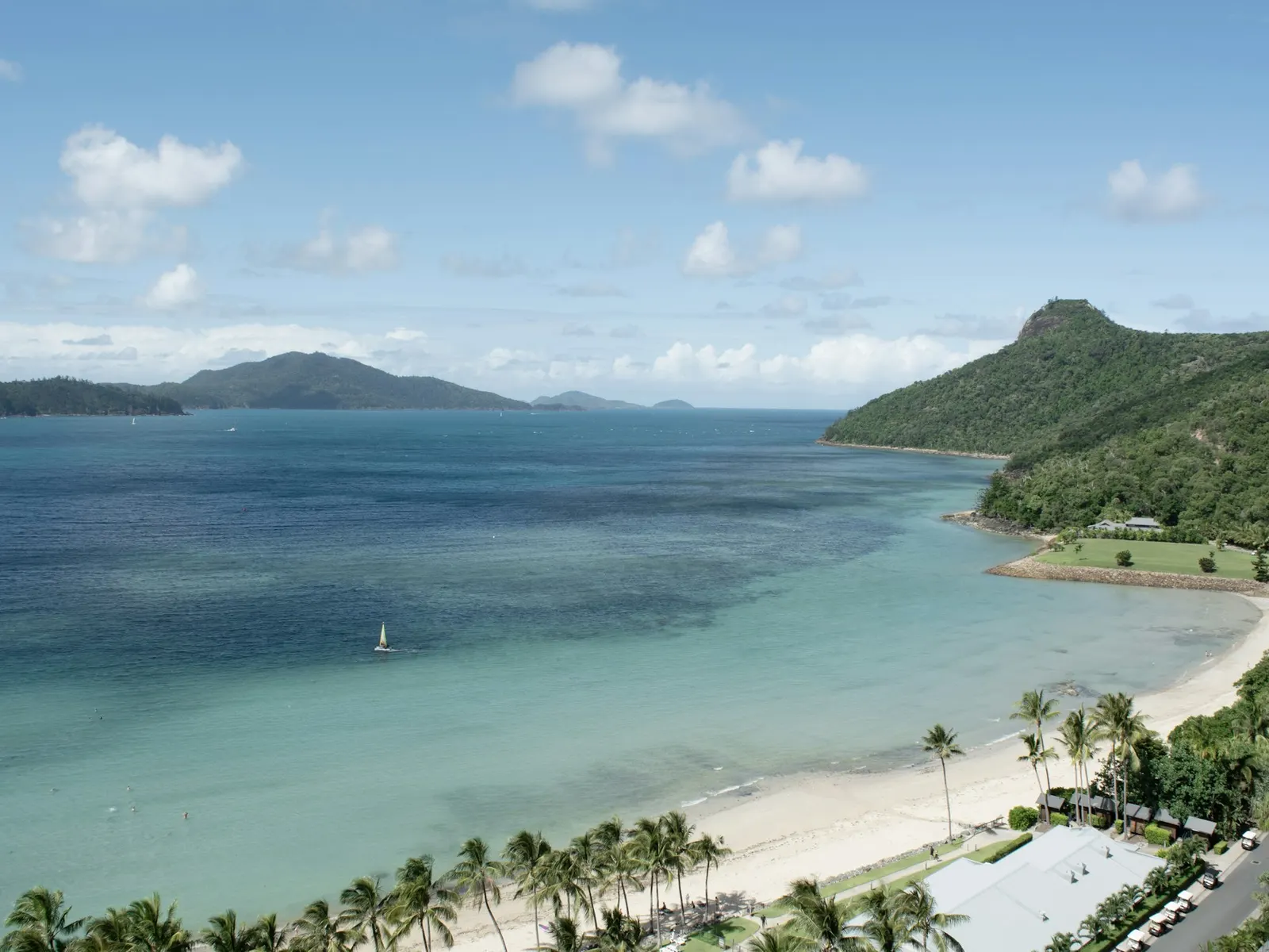 Hamilton Island beach in the Whitsundays, Queensland