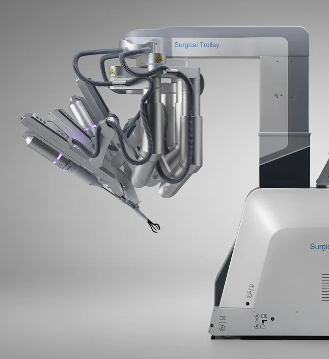 SHURUI surgical trolley with its robotic arms