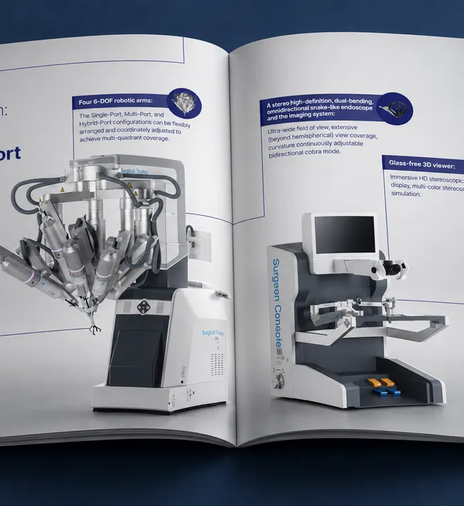 An open surgical booklet showing a procedure page