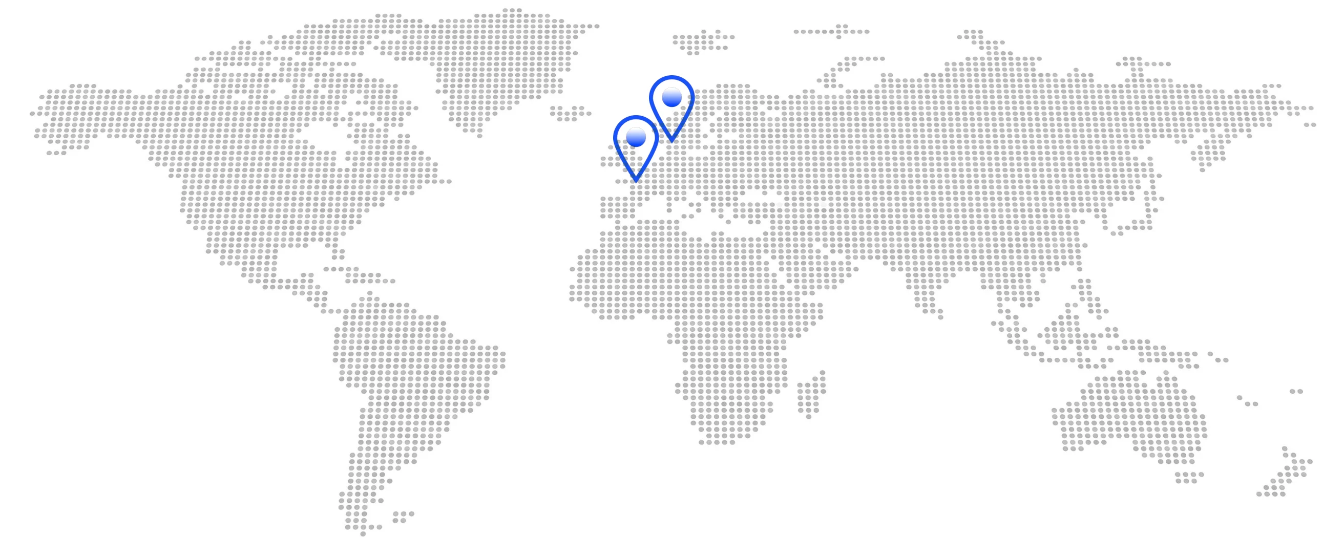 World map with the two European reference centres marked, in Barcelona and Munich