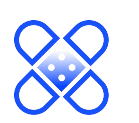 Line drawing of crossed plasters