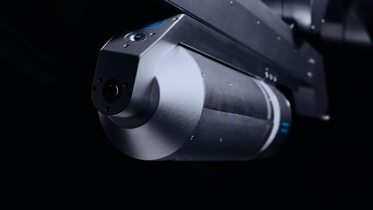 Close-up of the SHURUI single-port surgical robot instrument arm
